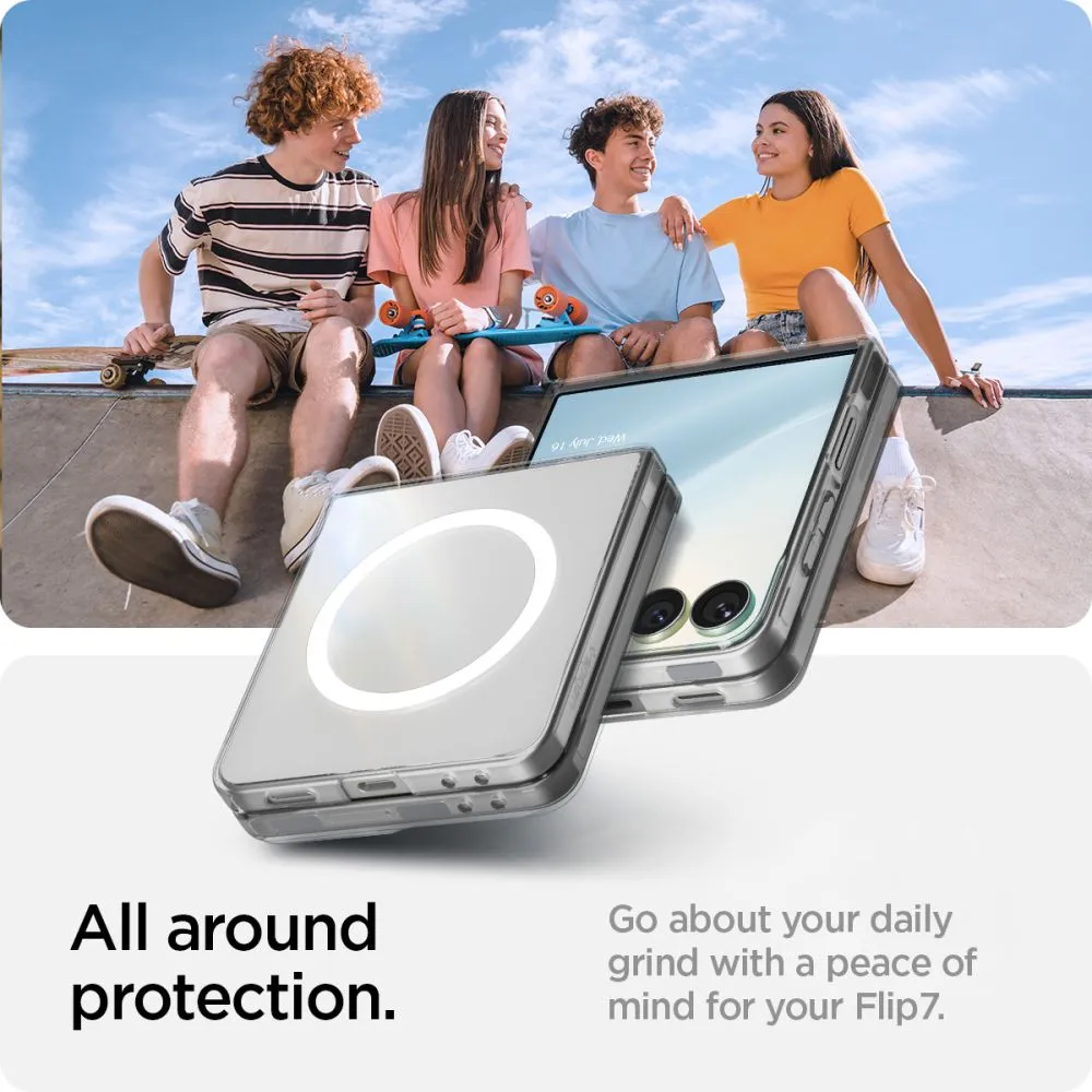 Samsung Galaxy Z Flip 7 suojakuori läpinäkyvä SPIGEN AIRSKIN MAG MAGSAFE
