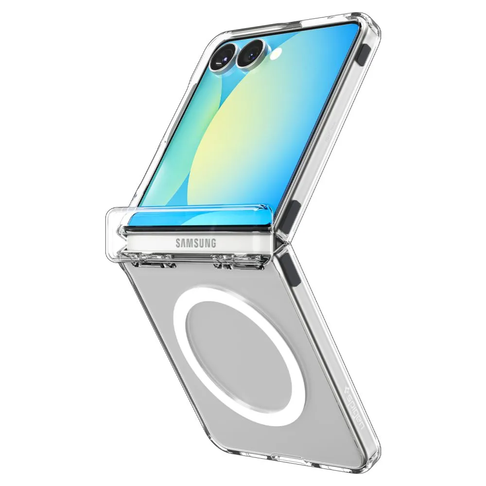 Samsung Galaxy Z Flip 7 suojakuori läpinäkyvä SPIGEN ULTRA HYBRID PRO MAG MAGSAFE