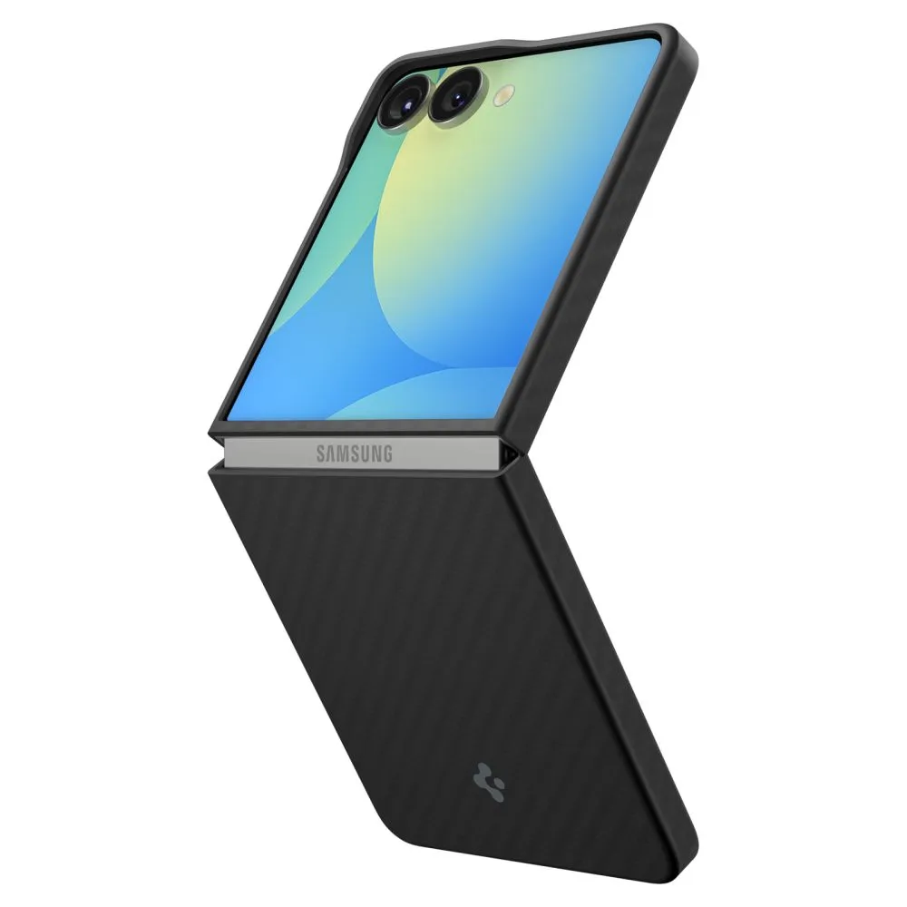 Samsung Galaxy Z Flip 7 suojakuori musta SPIGEN AIRSKIN ARAMID