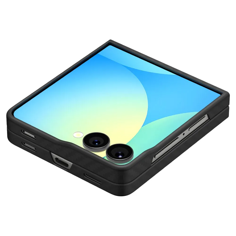 Samsung Galaxy Z Flip 7 suojakuori musta SPIGEN AIRSKIN ARAMID