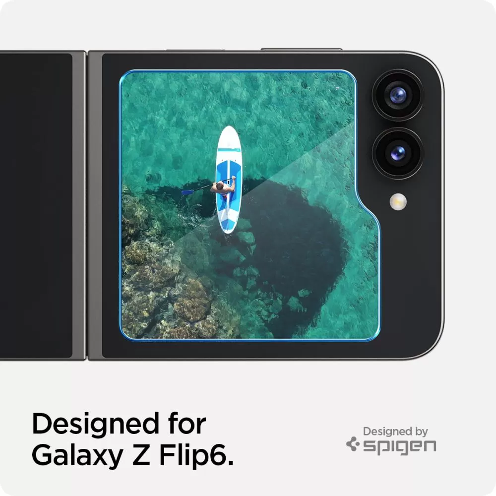 Samsung Galaxy Z Flip 7 FE apsauginis stiklas  SPIGEN GLAS.TR ”EZ FIT” 2-PACK
