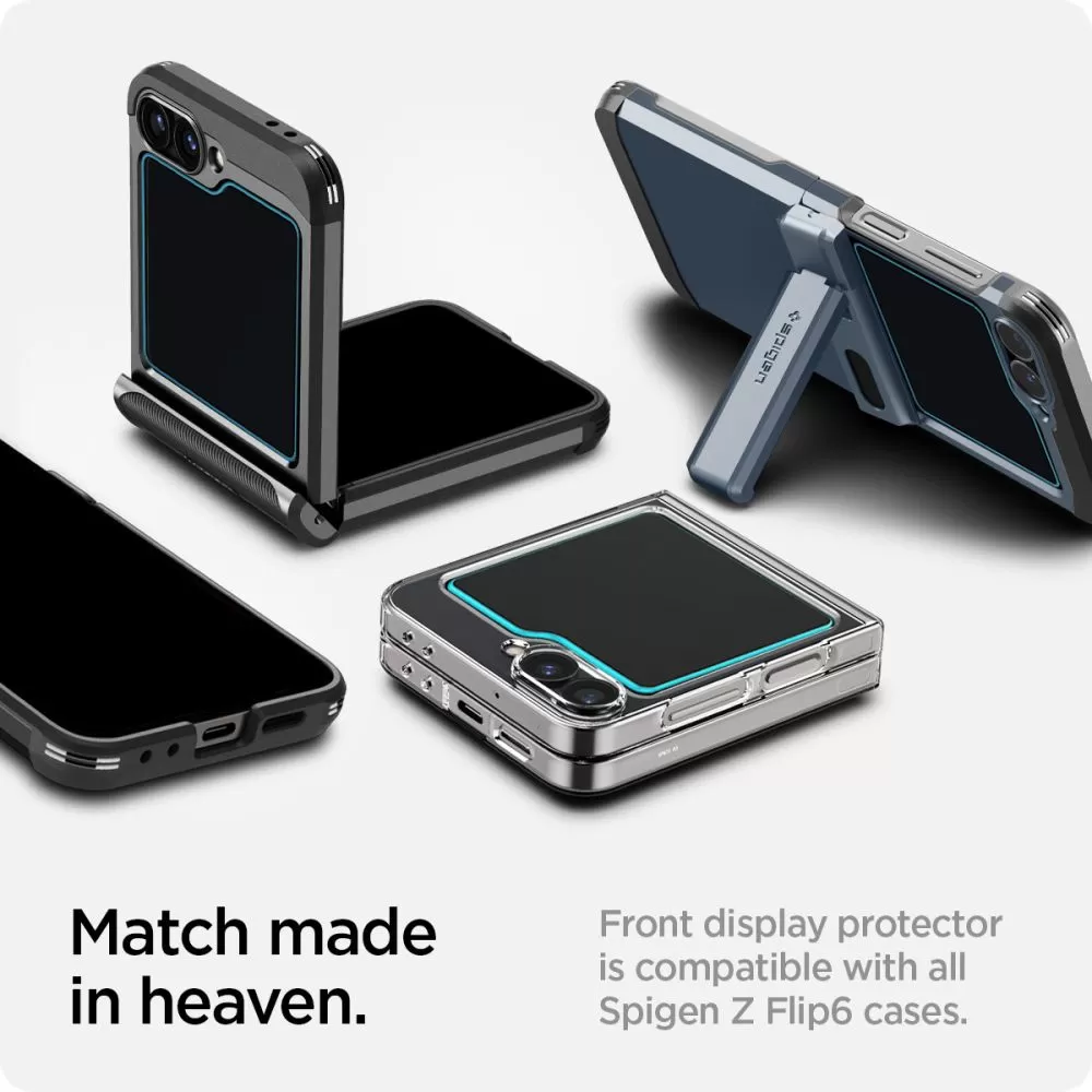 Samsung Galaxy Z Flip 7 FE apsauginis stiklas  SPIGEN GLAS.TR ”EZ FIT” 2-PACK