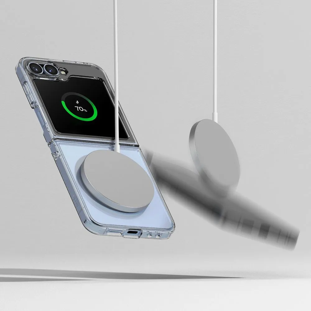Samsung Galaxy Z Flip 7 FE suojakuori läpinäkyvä RINGKE FUSION MAGNETIC MAGSAFE