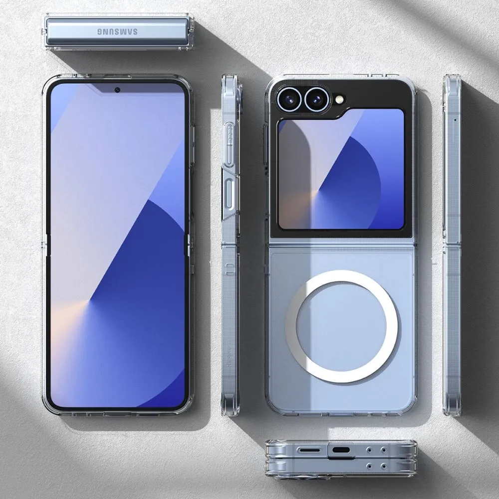 Samsung Galaxy Z Flip 7 FE suojakuori läpinäkyvä RINGKE FUSION MAGNETIC MAGSAFE