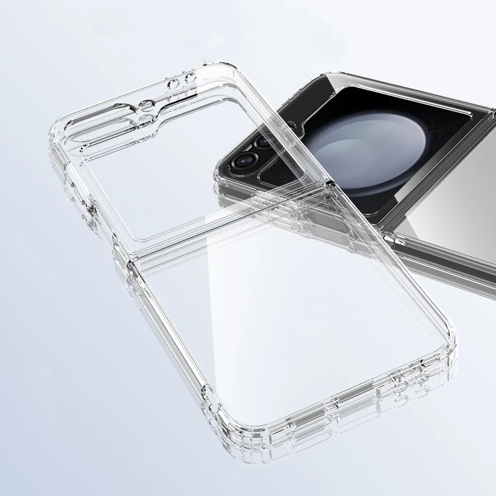 Samsung Galaxy Z Flip 7 FE vāciņš caurspīdīgs TECH-PROTECT FLEXAIR HYBRID