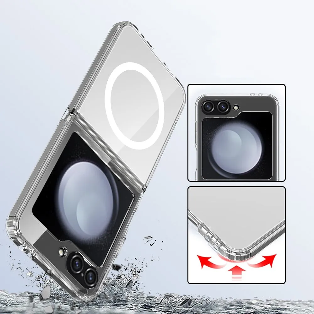 Samsung Galaxy Z Flip 7 FE skal transparent TECH-PROTECT FLEXAIR HYBRID MAGSAFE