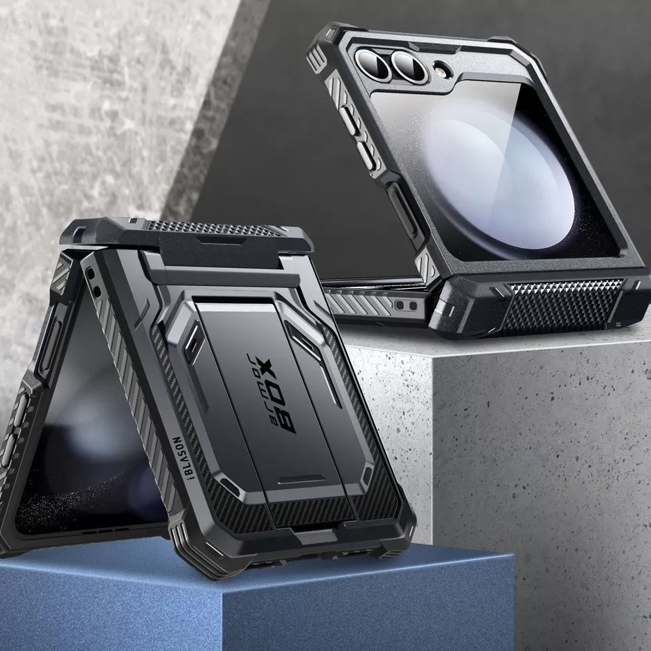 Samsung Galaxy Z Flip 7 FE skal svart SUPCASE IBLSN ARMORBOX