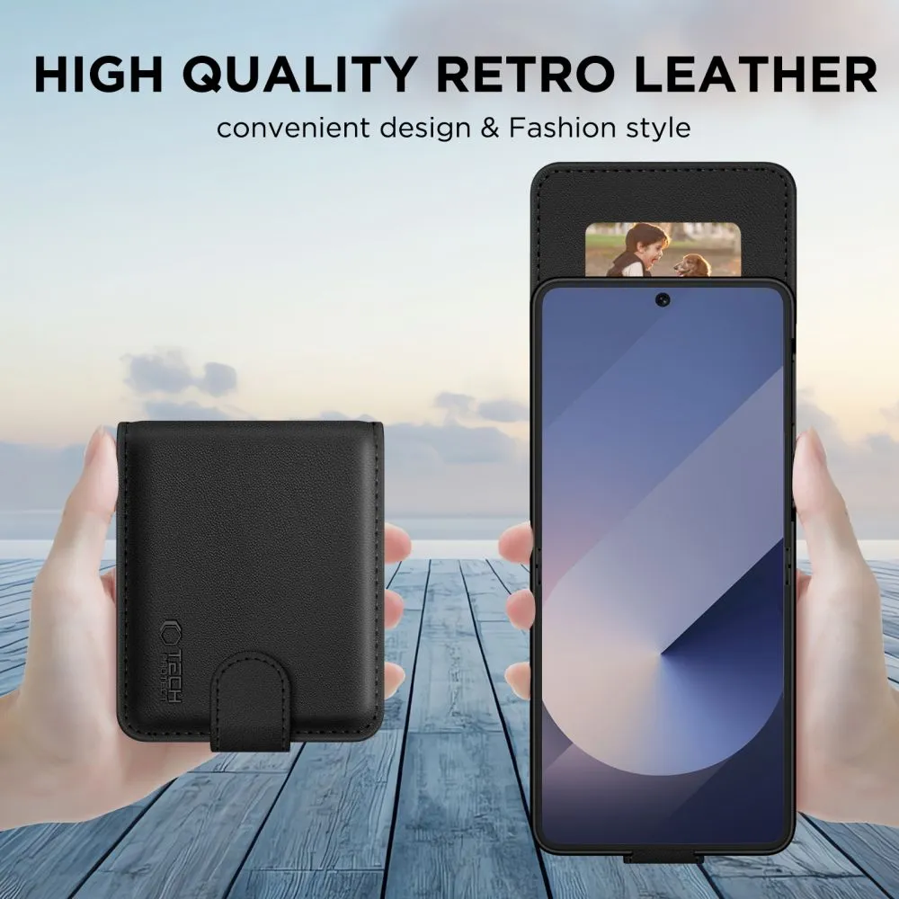 Samsung Galaxy Z Flip 7 FE suojakotelo musta TECH-PROTECT WALLET