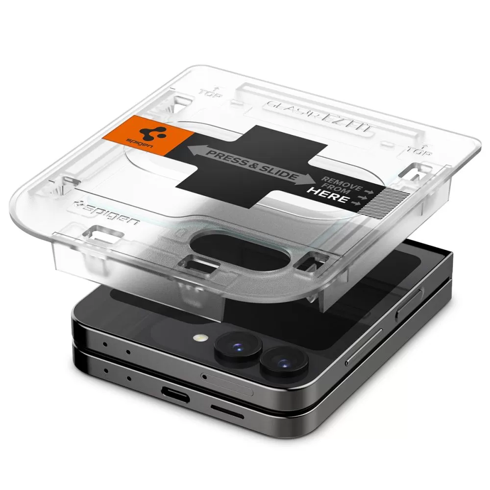Samsung Galaxy Z Flip 7 FE apsauginis stiklas  SPIGEN GLAS.TR ”EZ FIT” 2-PACK