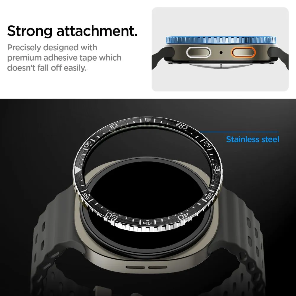 Samsung Galaxy Watch 8 siksniņa melns SPIGEN BEZEL TUNE DIVER (44 MM)