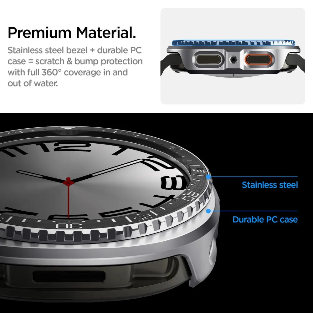 Samsung Galaxy Watch 8 band black SPIGEN BEZEL TUNE PRO DIVER (44 MM)