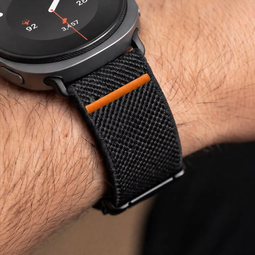 Samsung Galaxy Watch 8 Viedpulksteņu siksniņas melns TECH-PROTECT NYLON CLASP (40/44/46 MM)