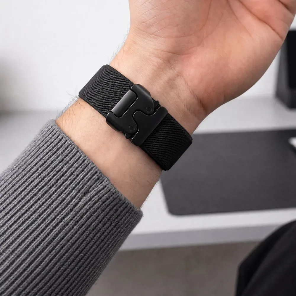 Samsung Galaxy Watch 8 Viedpulksteņu siksniņas melns TECH-PROTECT NYLON CLASP (40/44/46 MM)