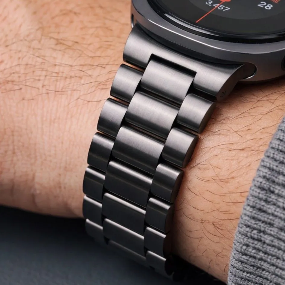 Samsung Galaxy Watch 8 Viedpulksteņu siksniņas melns TECH-PROTECT STAINLESS (40/44/46 MM)