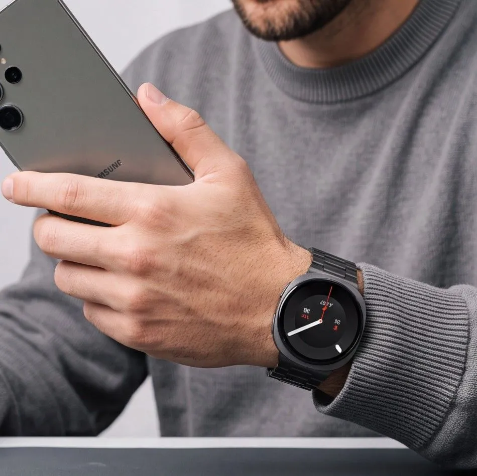 Samsung Galaxy Watch 8 Viedpulksteņu siksniņas melns TECH-PROTECT STAINLESS (40/44/46 MM)