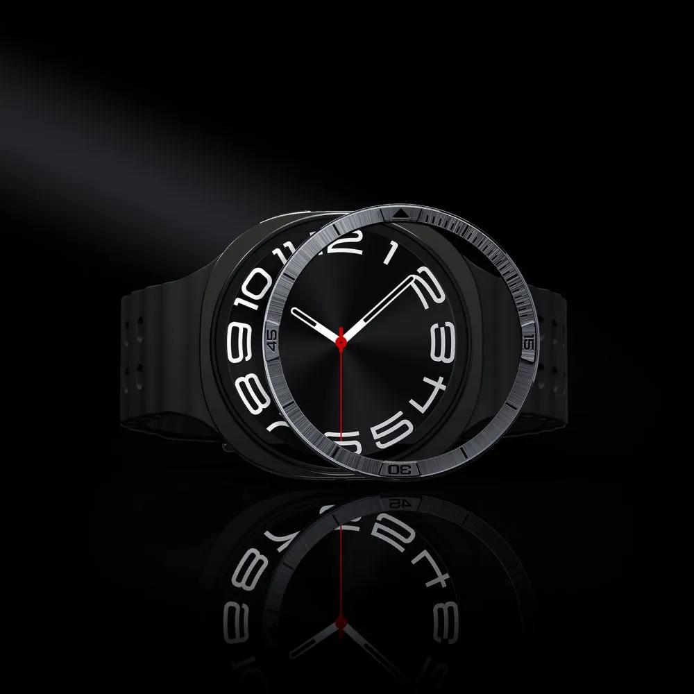 Samsung Galaxy Watch 8 band silver SPIGEN BEZEL TUNE PILOT (44 MM)