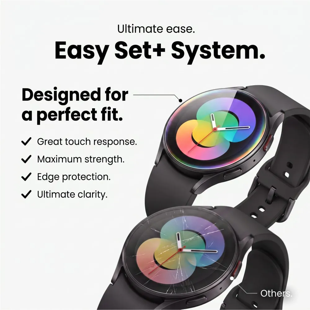 Samsung Galaxy Watch 8 viedpulksteņa aizsargstikls  TECH-PROTECT EASY SET+ 2-PACK (44 MM)