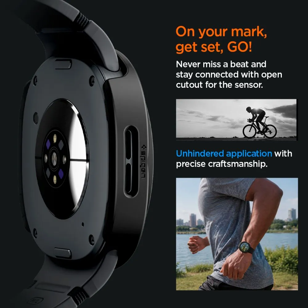 Samsung Galaxy Watch 8 Aizsargvāciņi un maciņi melns SPIGEN THIN FIT 360 (44 MM)