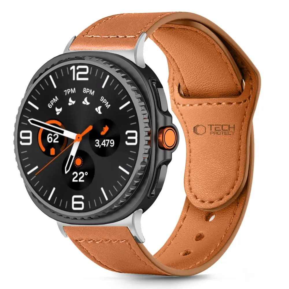 Samsung Galaxy Watch 8  brūns TECH-PROTECT LEATHERFIT (40/44/46 MM)