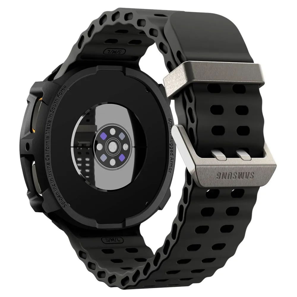 Samsung Galaxy Watch 8 siksniņa melns SPIGEN RUGGED ARMOR (40 MM)
