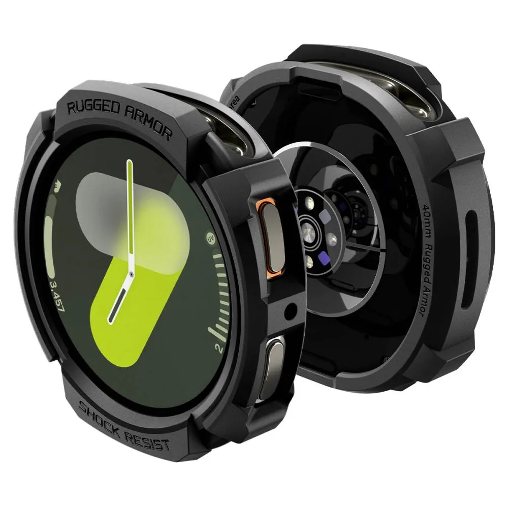 Samsung Galaxy Watch 8 siksniņa melns SPIGEN RUGGED ARMOR (40 MM)