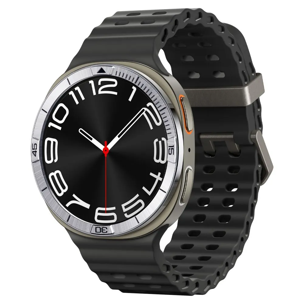 Samsung Galaxy Watch 8 band silver SPIGEN BEZEL TUNE PILOT (44 MM)