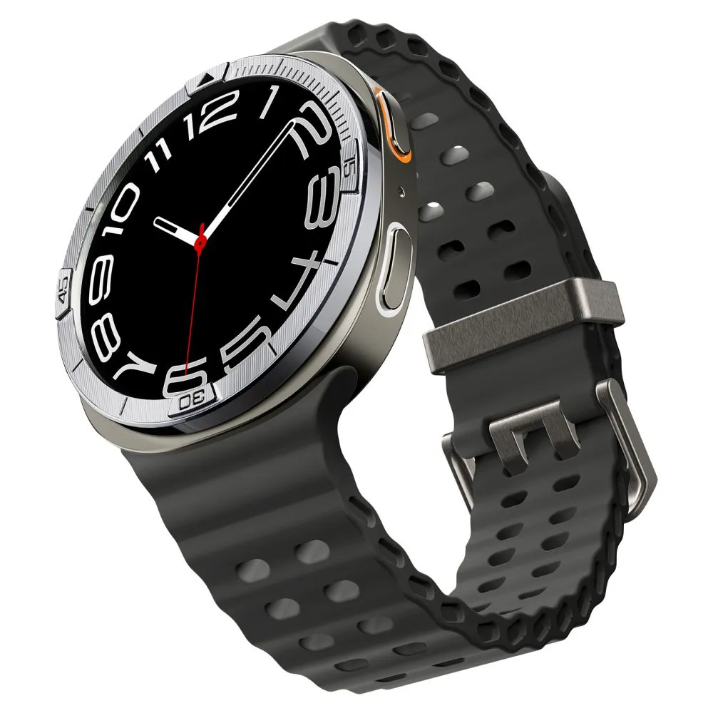 Samsung Galaxy Watch 8 band silver SPIGEN BEZEL TUNE PILOT (44 MM)