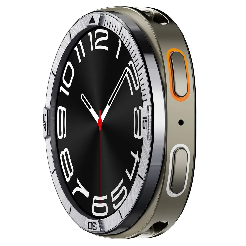 Samsung Galaxy Watch 8 band silver SPIGEN BEZEL TUNE PILOT (44 MM)