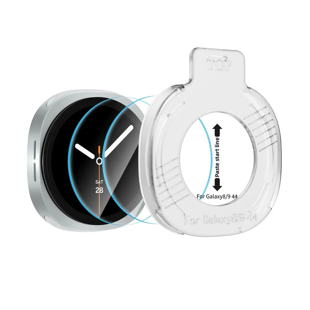 Samsung Galaxy Watch 8 viedpulksteņa aizsargstikls  TECH-PROTECT EASY SET+ 2-PACK (44 MM)