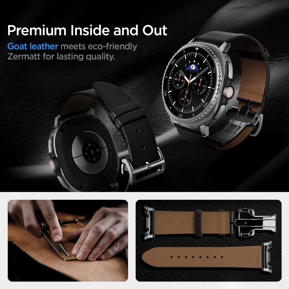 Samsung Galaxy Watch 8 Classic Viedpulksteņu siksniņas melns SPIGEN ENZO (40 / 44 46 MM)