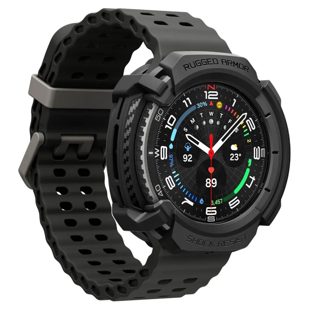 Samsung Galaxy Watch 8 Classic siksniņa melns SPIGEN RUGGED ARMOR (46 MM)