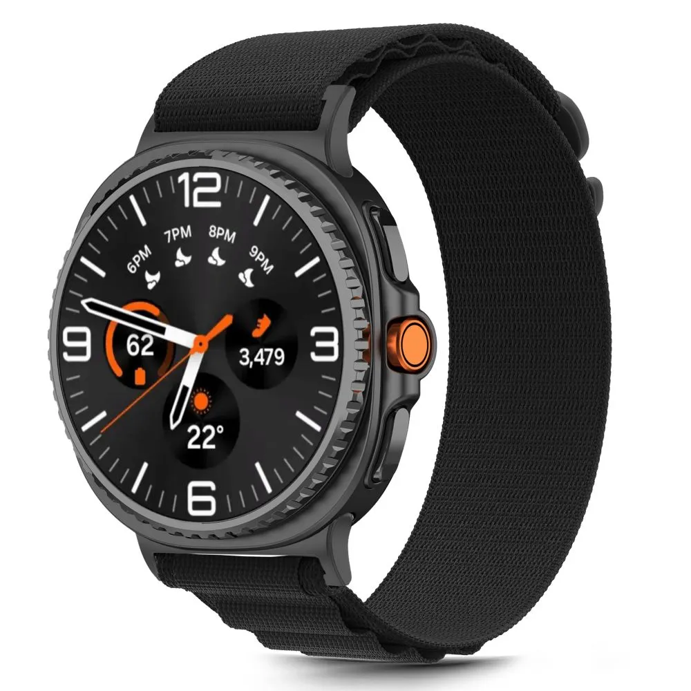 Samsung Galaxy Watch 8 Classic  melns TECH-PROTECT NYLON PRO (40/44/46 MM)