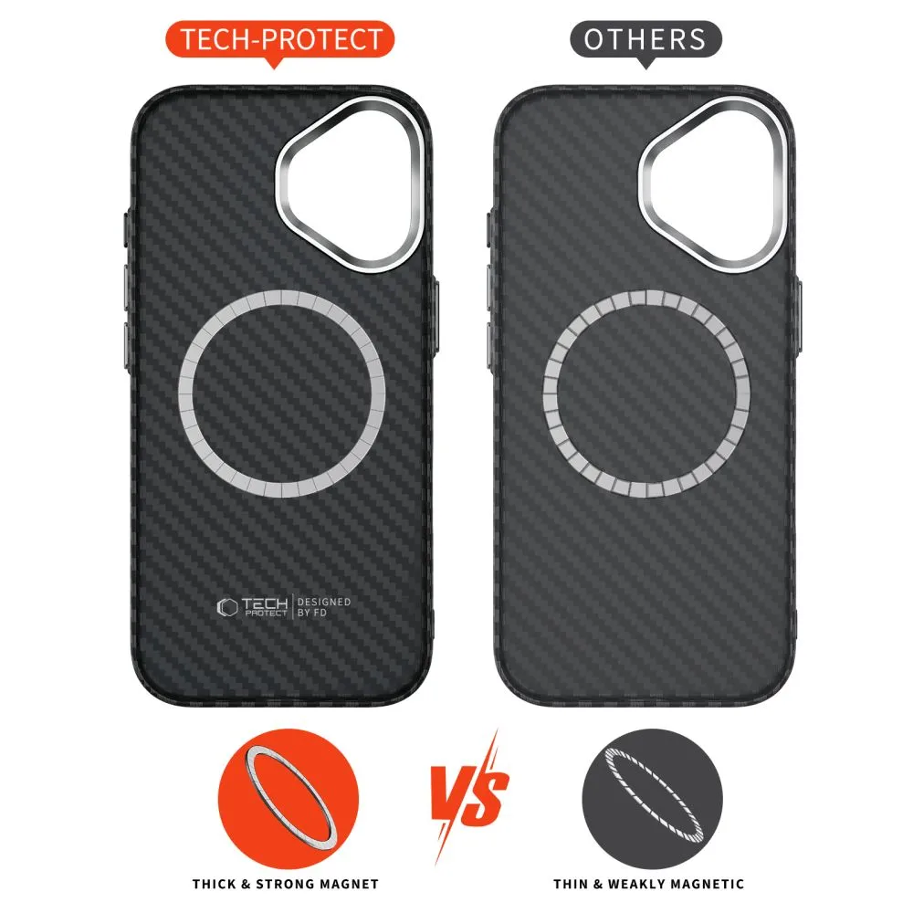 Apple iPhone 17 dėklas  TECH-PROTECT ION CARBON MAGSAFE