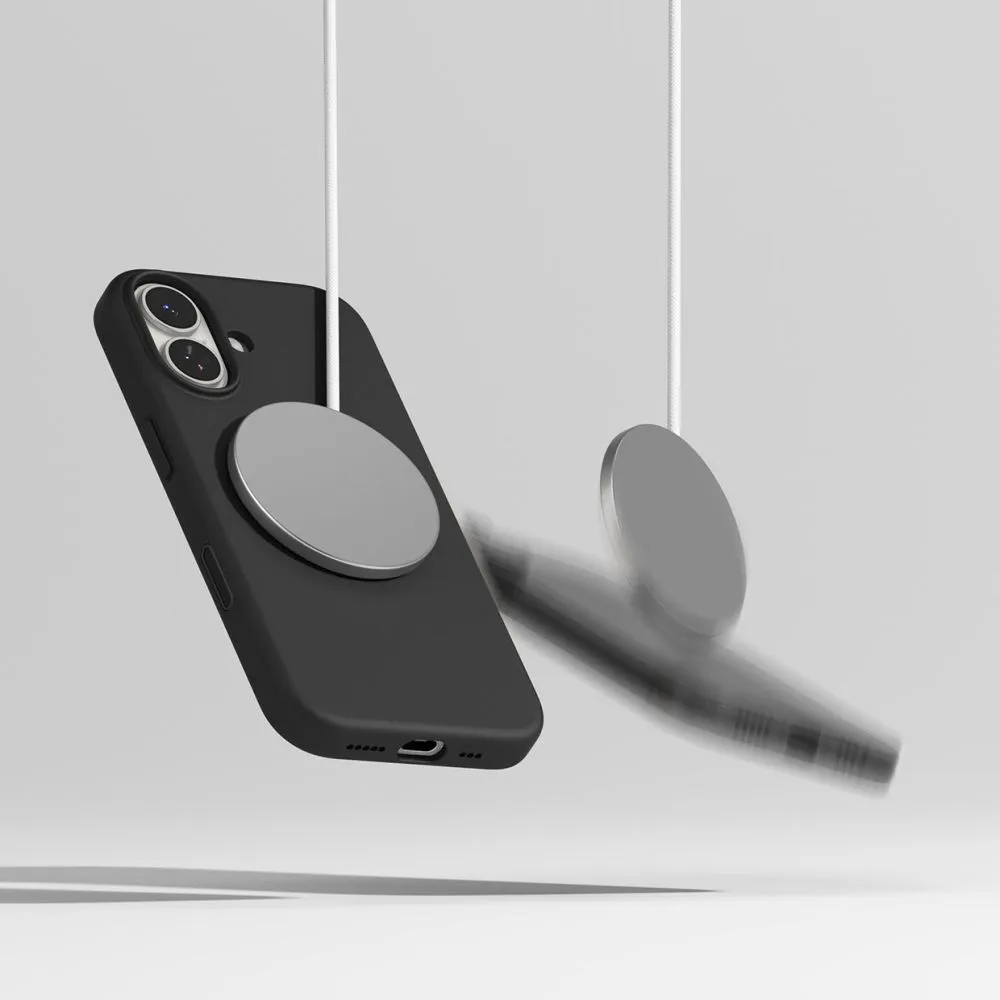 Apple iPhone 17 dėklas Juoda RINGKE SILICONE MAGNETIC MAGSAFE