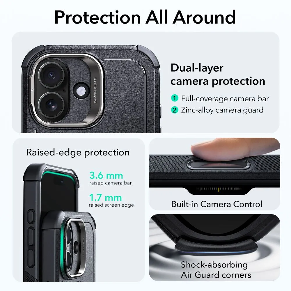 Apple iPhone 17 dėklas Juoda ESR CYBER KICKSTAND MAGSAFE