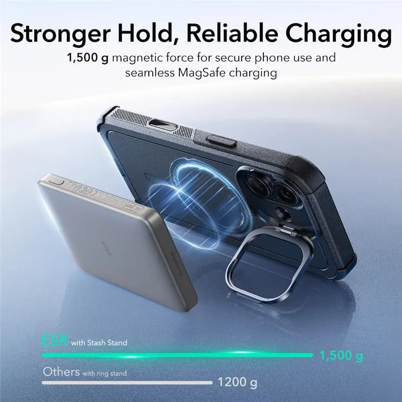 Apple iPhone 17 dėklas Juoda ESR CYBER KICKSTAND MAGSAFE