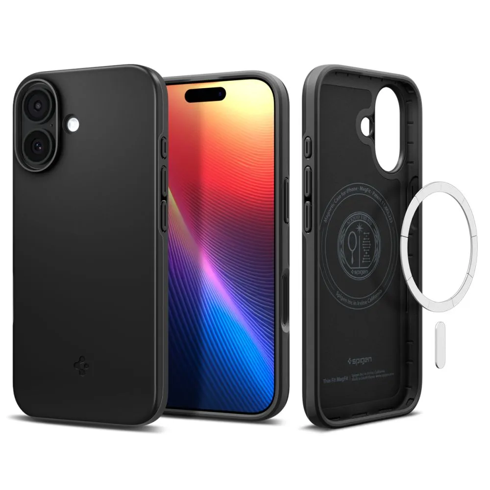 Apple iPhone 17 dėklas Juoda SPIGEN THIN FIT MAG MAGSAFE