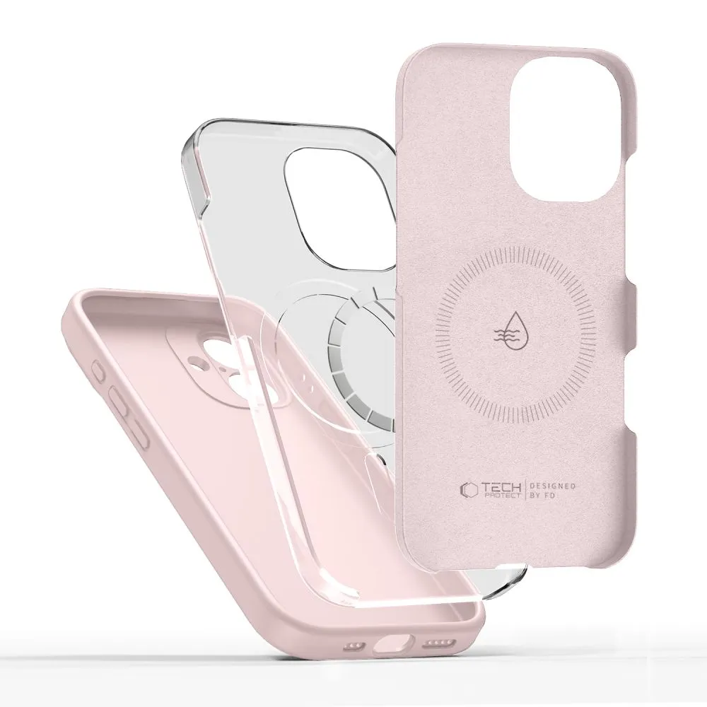 Apple iPhone 17 dėklas rožinis TECH-PROTECT SILICONE MAGSAFE