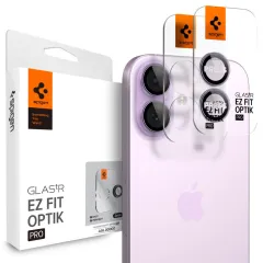 iPhone iPhone 17 apsauginis stiklas SPIGEN OPTIK PRO GLAS.TR ”EZ FIT” CAMERA PROTECTOR 2-PACK Apple iPhone 17