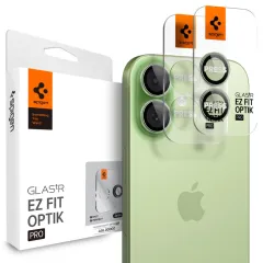 iPhone iPhone 17 apsauginis stiklas SPIGEN OPTIK PRO GLAS.TR ”EZ FIT” CAMERA PROTECTOR 2-PACK Apple iPhone 17