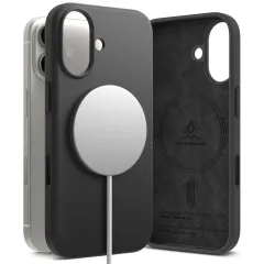 Apple iPhone 17 dėklas Juoda RINGKE SILICONE MAGNETIC MAGSAFE