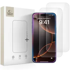 iPhone iPhone 17 apsauginis stiklas TECH-PROTECT GLASS FIT+ 2-PACK Apple iPhone 17