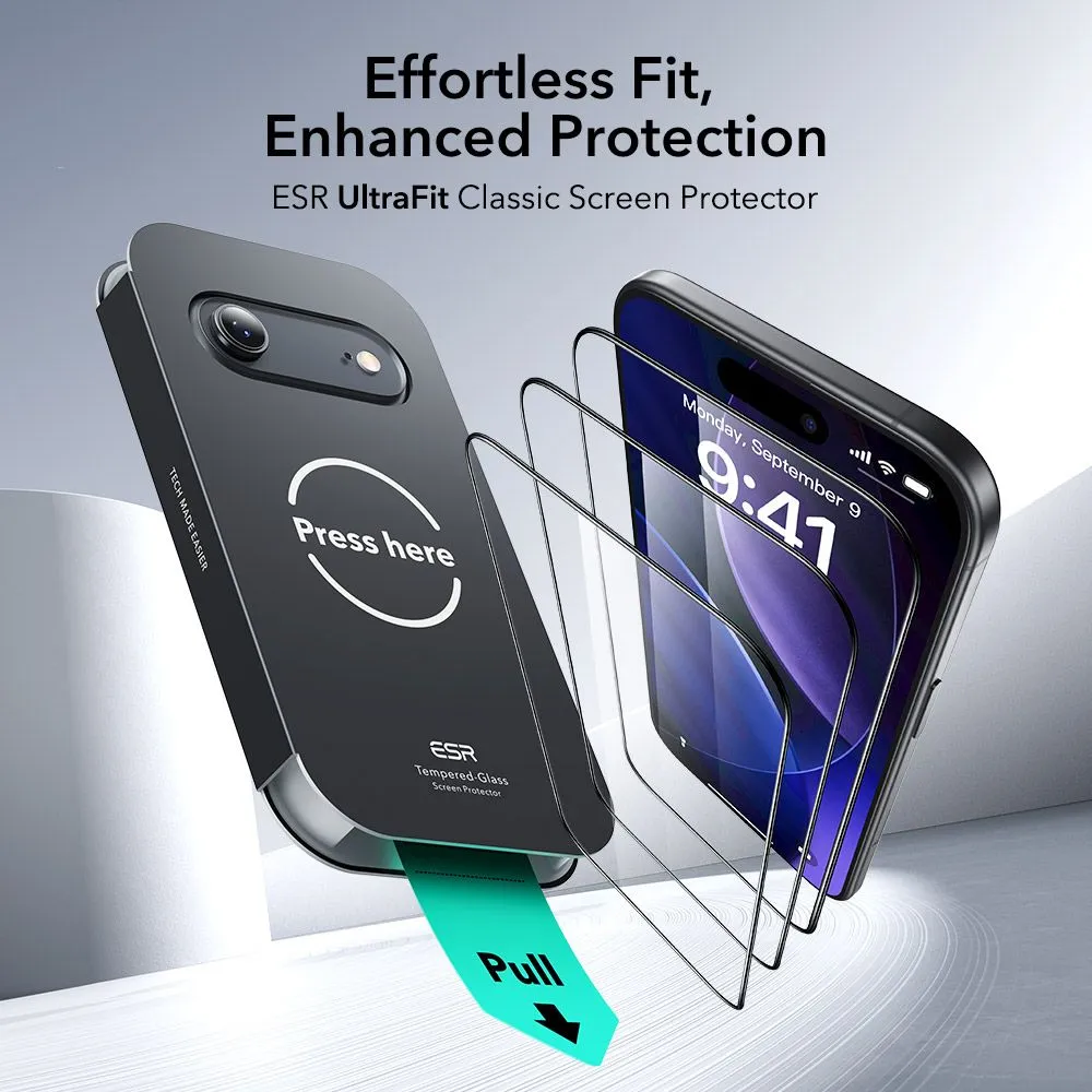 Apple iPhone 17 Air skärmskydd  ESR ULTRAFIT TEMPERED GLASS 2-PACK