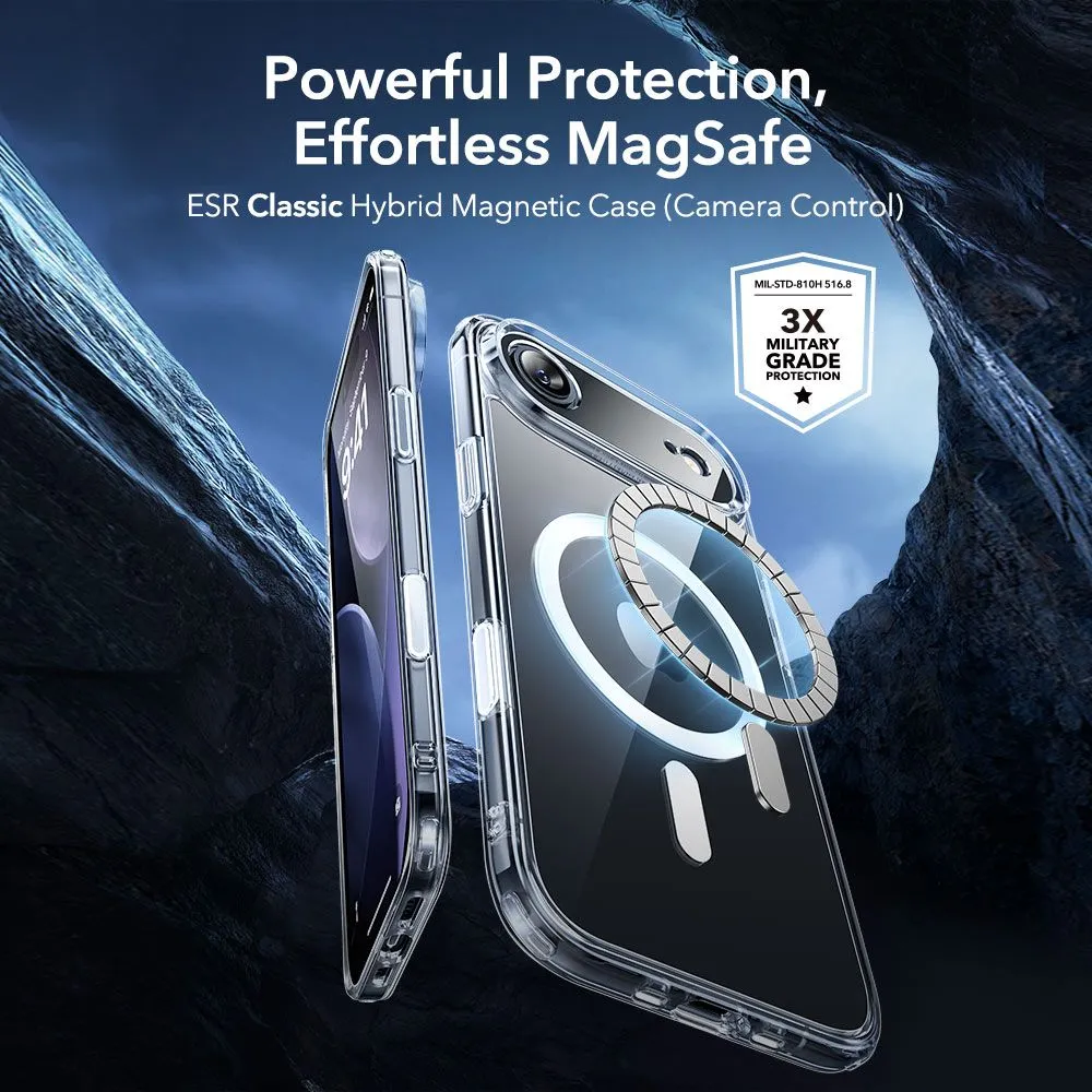 Apple iPhone 17 Air skal transparent ESR CLASSIC HYBRID MAGSAFE & TEMPERED GLASS