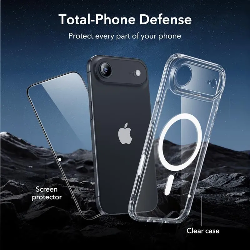 Apple iPhone 17 Air skal transparent ESR CLASSIC HYBRID MAGSAFE & TEMPERED GLASS