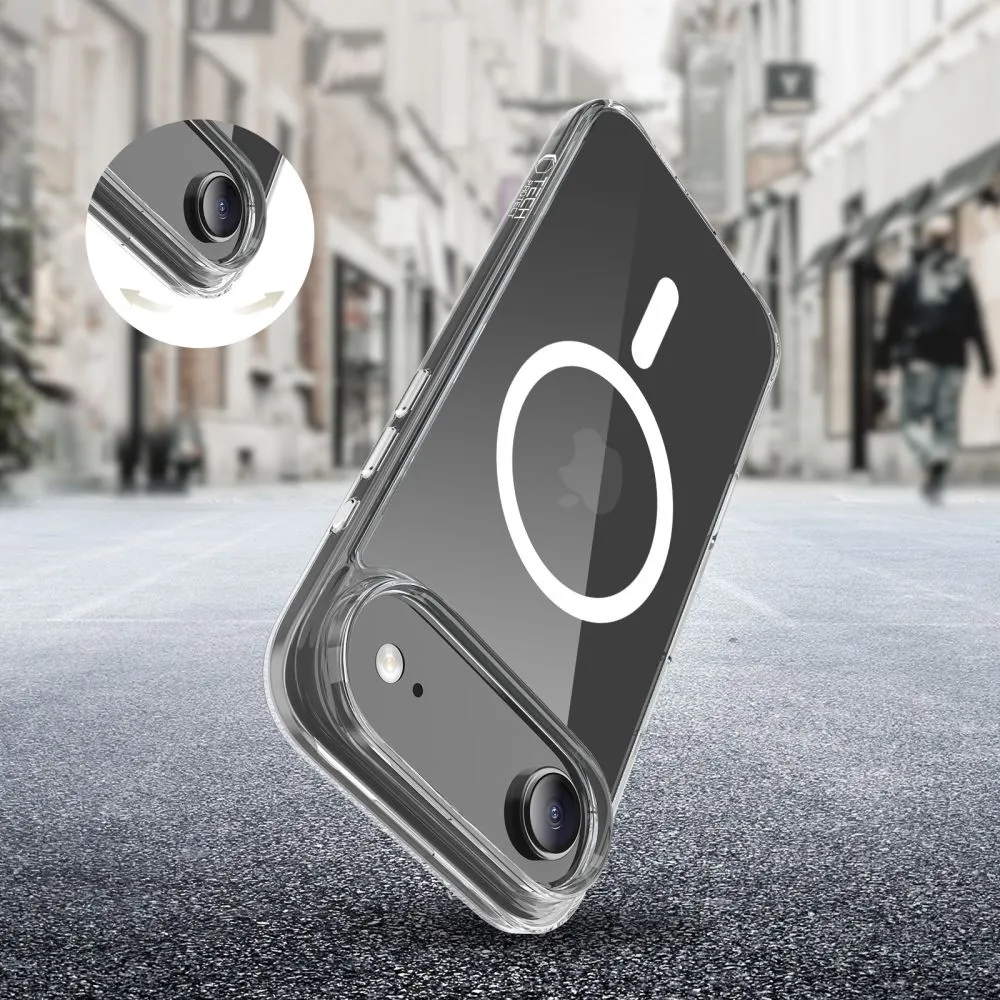 Apple iPhone 17 Air dėklas skaidrus TECH-PROTECT FLEXAIR HYBRID CC MAGSAFE