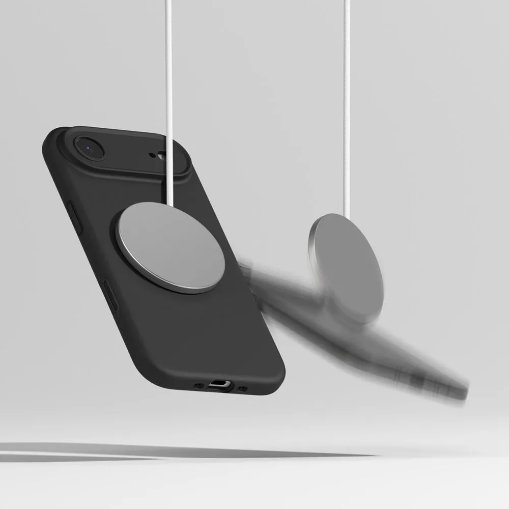 Apple iPhone 17 Air vāciņš melns RINGKE SILICONE MAGNETIC MAGSAFE