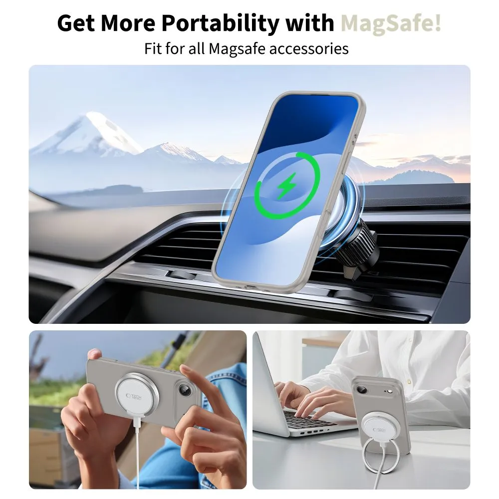 Apple iPhone 17 Air skal grå TECH-PROTECT SILICONE MAGSAFE