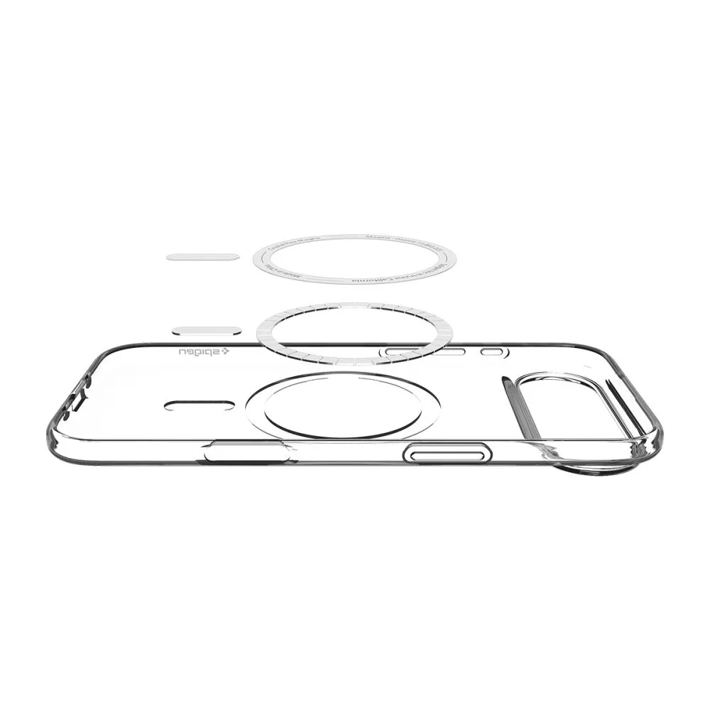 Apple iPhone 17 Air vāciņš caurspīdīgs SPIGEN LIQUID CRYSTAL MAG MAGSAFE