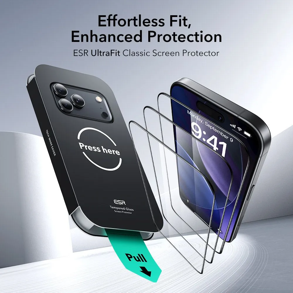 Apple iPhone 17 Pro aizsargstikls  ESR ULTRAFIT TEMPERED GLASS 2-PACK